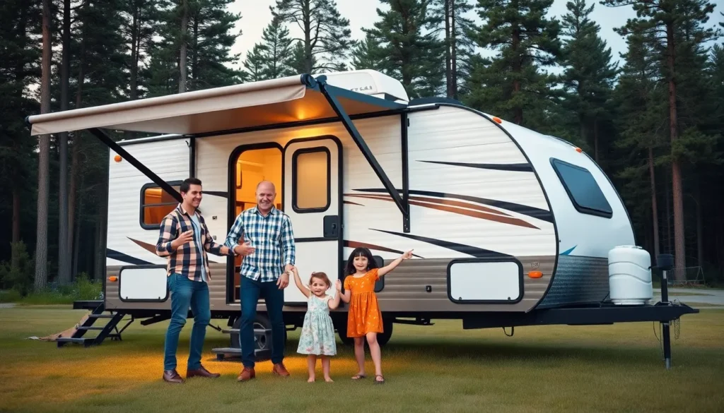 travel trailer with bunkhouse